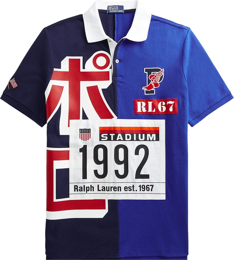 Polo Ralph Lauren Tokyo Stadium Classic Fit Polo Shirt 'Aviator Navy Multi'