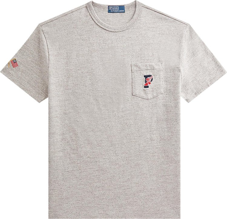Polo Ralph Lauren Tokyo Stadium Classic Fit T-Shirt 'Salt & Pepper Heather'