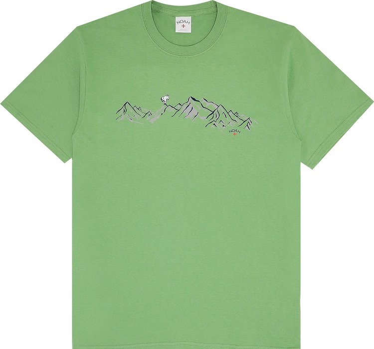 Noah Short-Sleeve Mountain Range Tee 'Dill Green'