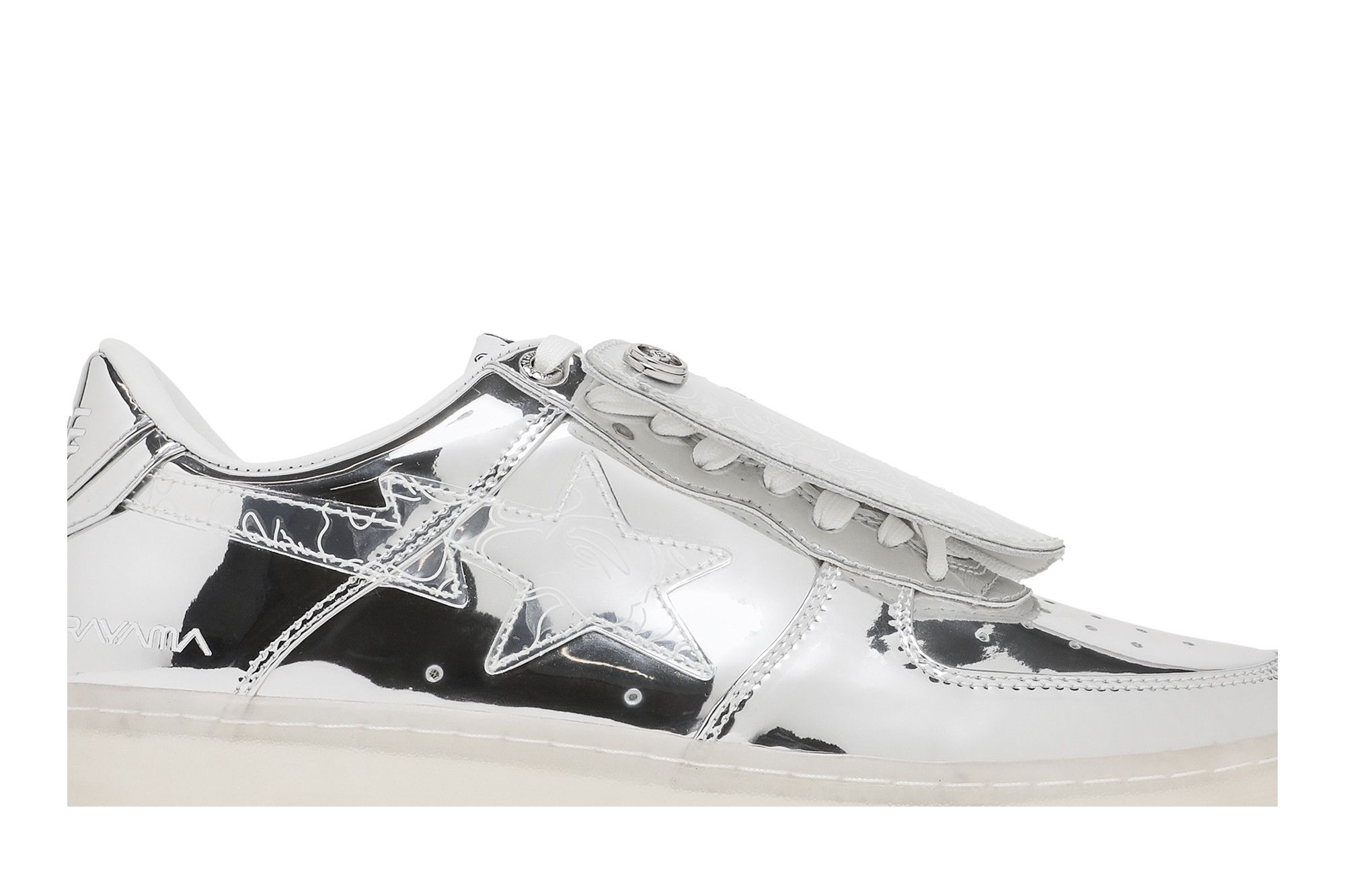 Silver bapesta best sale