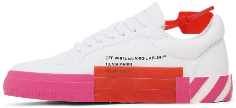 Off White Wmns Arrow Vulcanized Low White Fuchsia