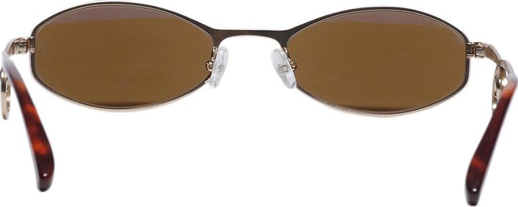 Marine Serre Swirl Frame Oval Sunglasses Gold