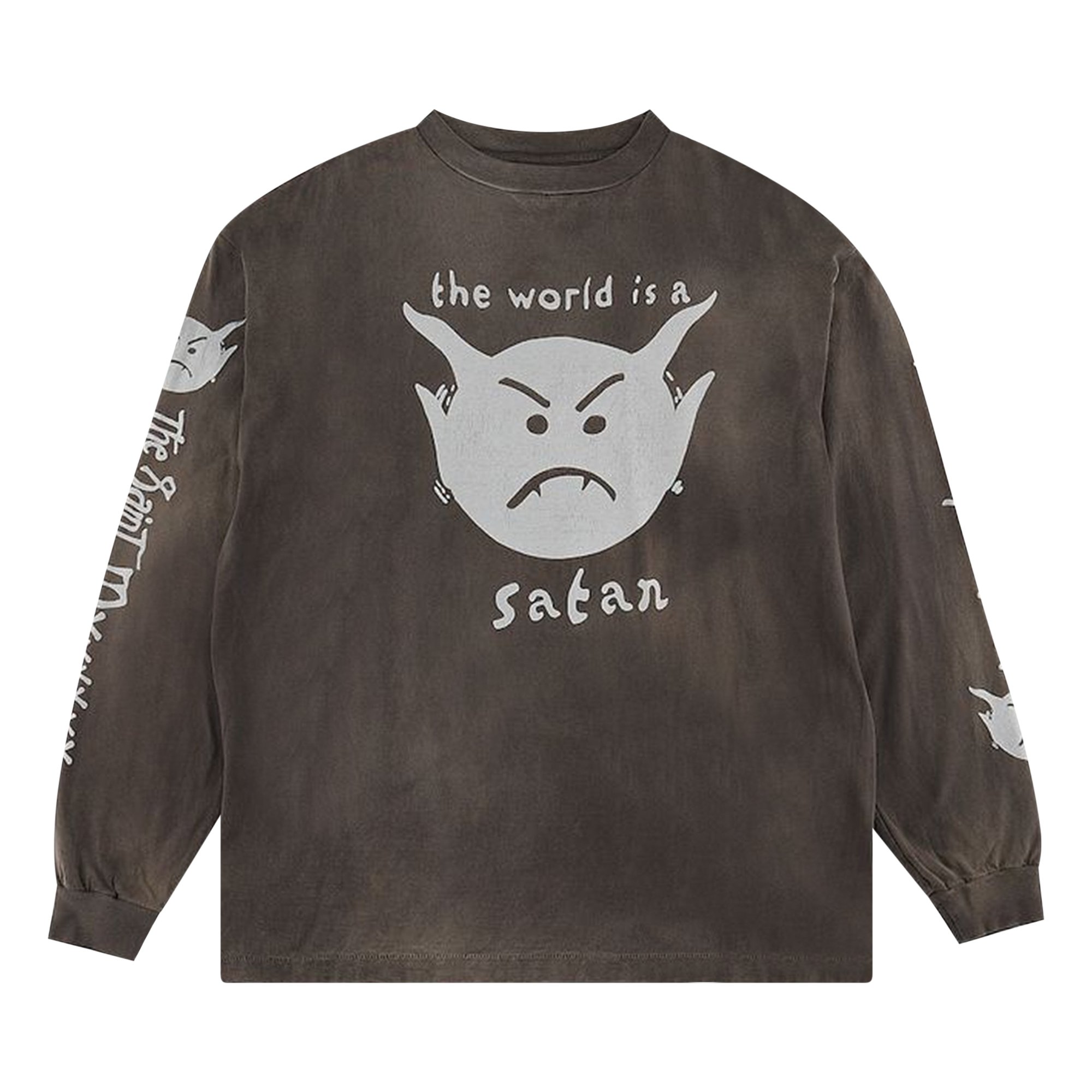 Saint Michael Satan Long-Sleeve T-Shirt 'Black' | GOAT