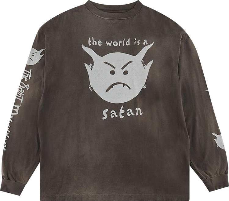 Saint Michael Satan Long-Sleeve T-Shirt 'Black'