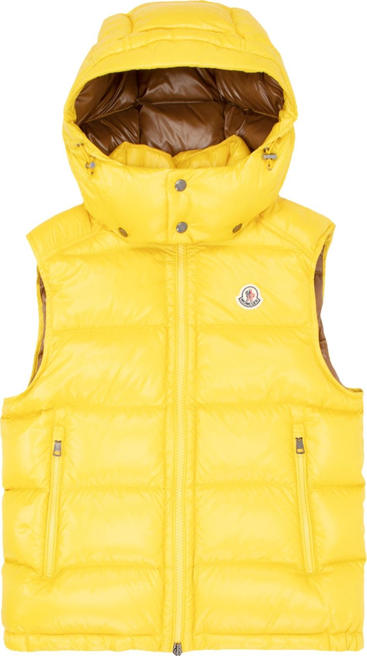 Moncler Bormes Shiny Puffer Vest 'Yellow'