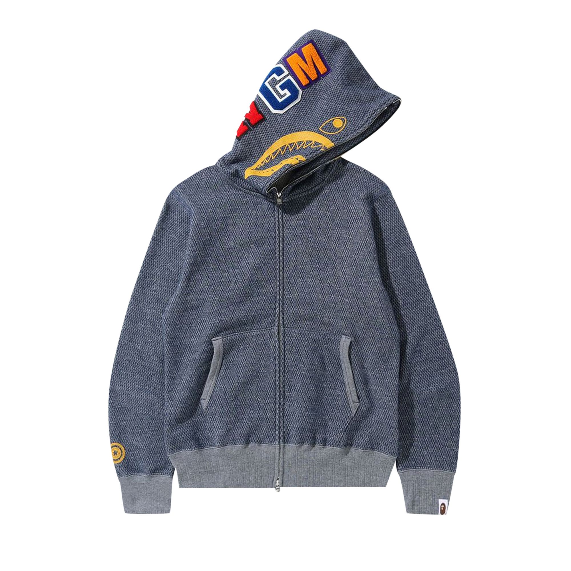 Buy BAPE Shark Full Zip Hoodie Navy 1G30 115 002 NAVY GOAT