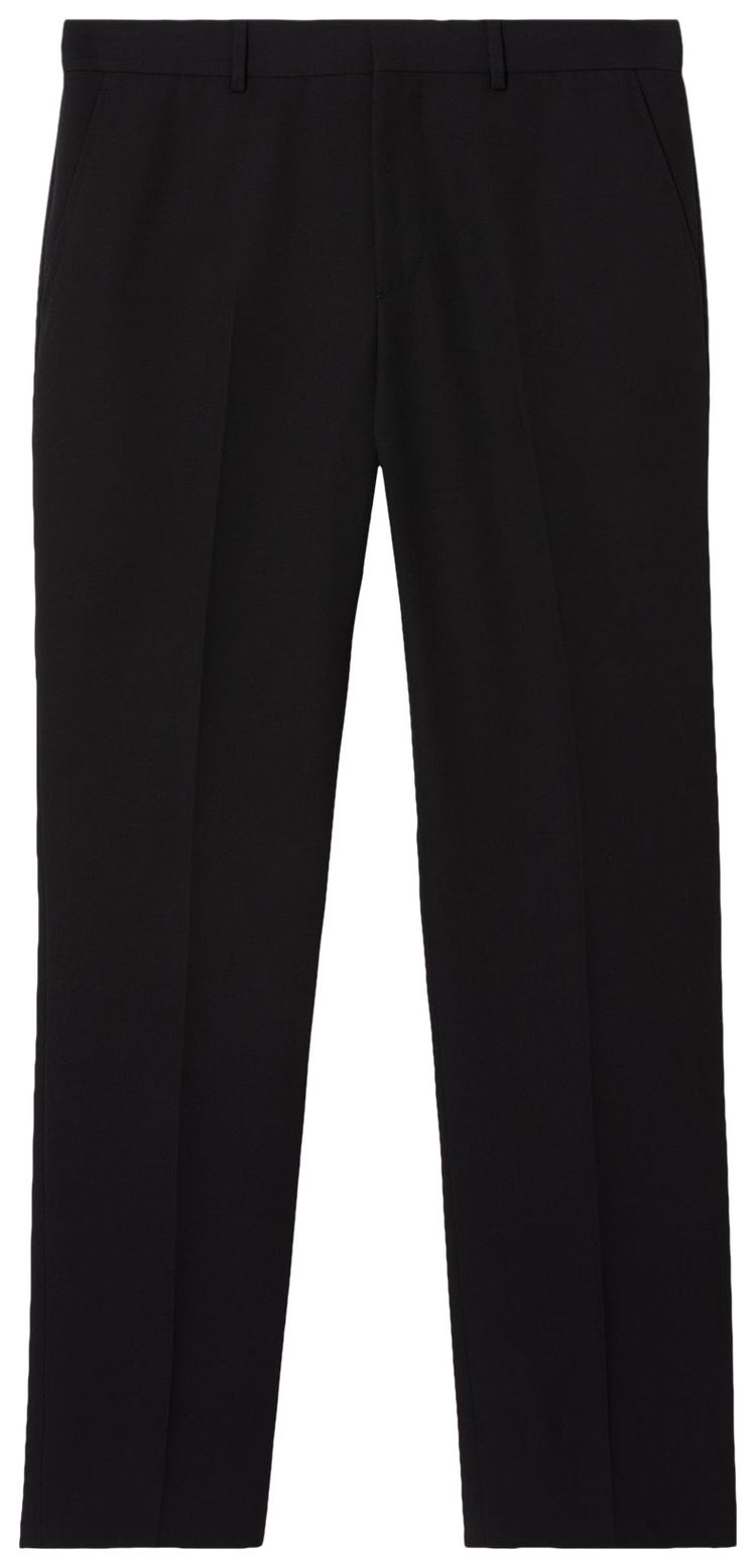 Burberry Classic Tailored Trousers With White Topstitch Black