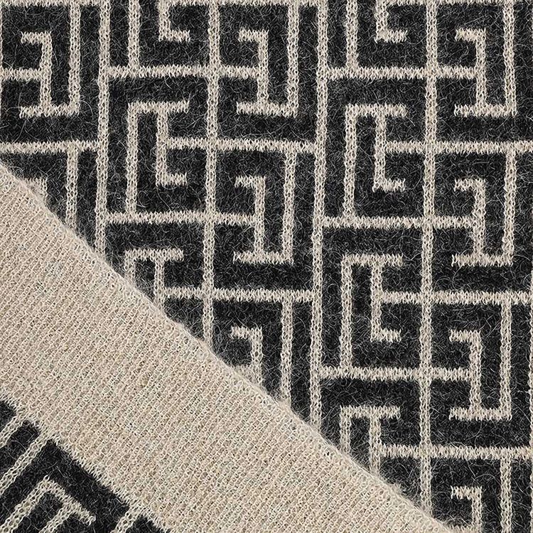 Balmain Maxi Monogram Scarf IvoireNoir