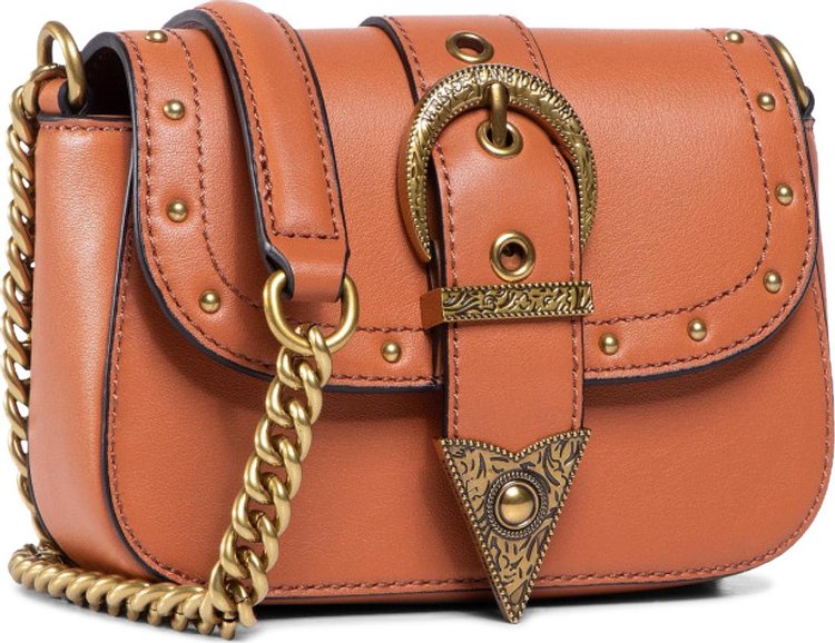 Versace Jeans Couture Small Rodeo Leather Shoulder Bag 'Brown'