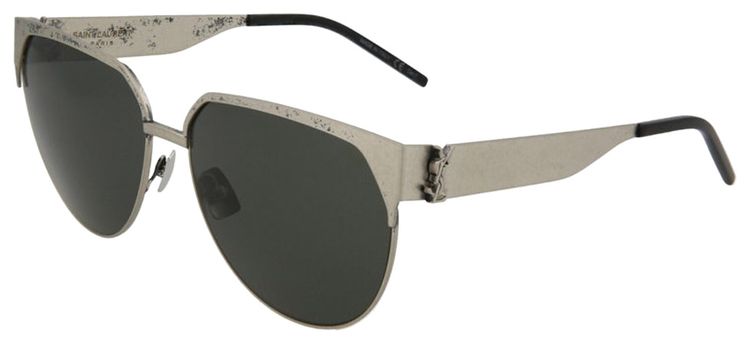 Saint Laurent Cat Eye Metal Sunglasses Silver