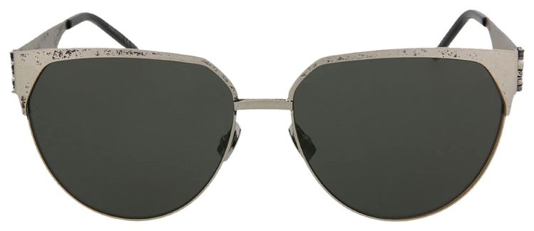 Saint Laurent Cat Eye Metal Sunglasses Silver