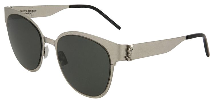 Saint Laurent Round Metal Sunglasses Silver