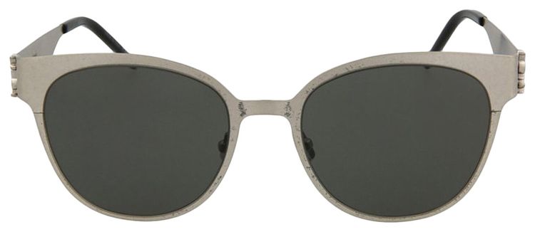 Saint Laurent Round Metal Sunglasses Silver