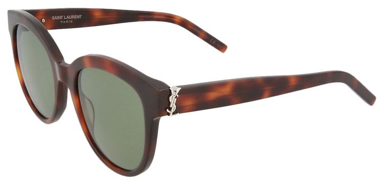 Saint Laurent Round Frame Acetate Sunglasses Black