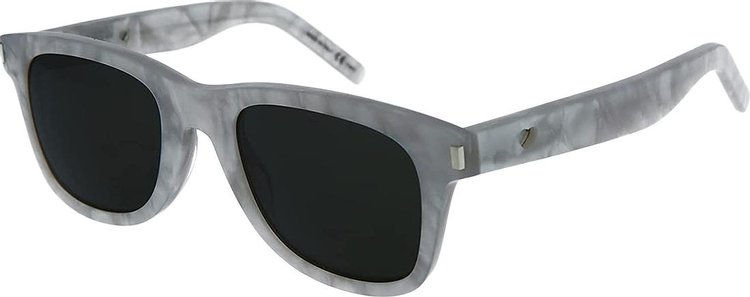 Saint Laurent Square Rectangle Sunglasses White