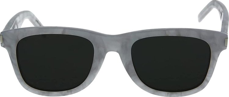 Saint Laurent Square Rectangle Sunglasses 'White'