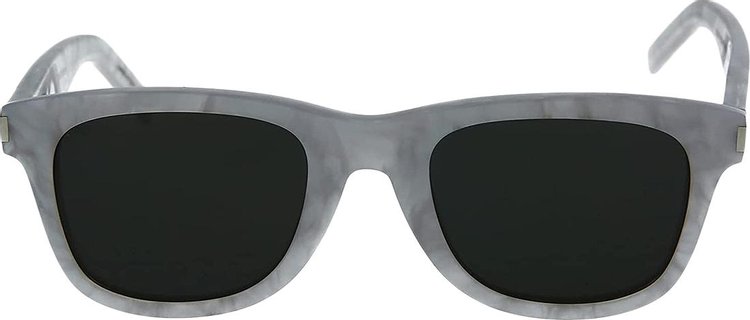 Saint Laurent Square Rectangle Sunglasses White