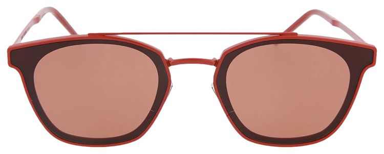 Saint Laurent Square Rectangle Sunglasses Red
