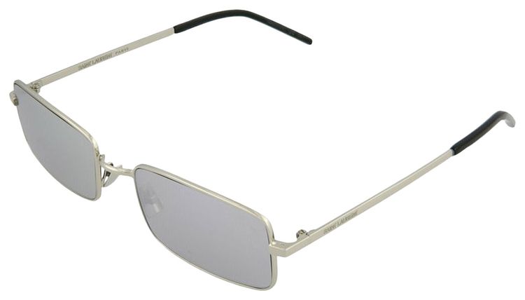 Saint Laurent Square Frame Acetate Sunglasses Silver