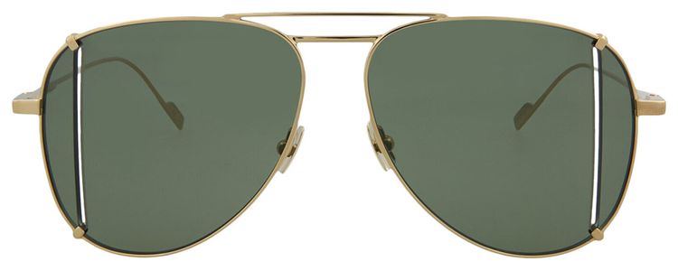 Saint Laurent Aviator Titanium Sunglasses Gold