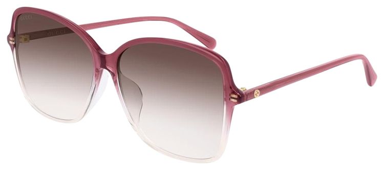 Gucci Square Frame Acetate Sunglasses Red