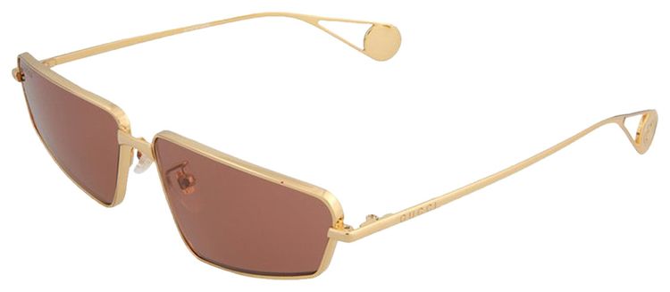 Gucci Cat Eye Metal Sunglasses Gold