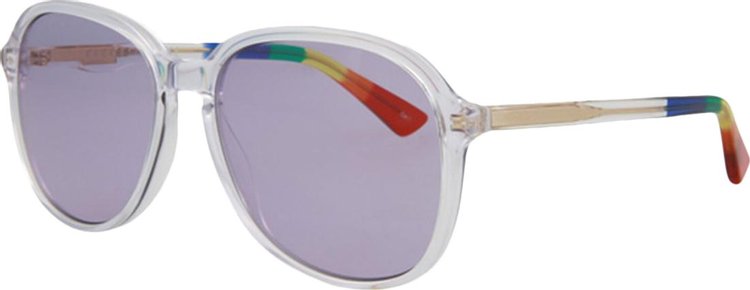 Gucci Round Acetate Sunglasses VioletPurple