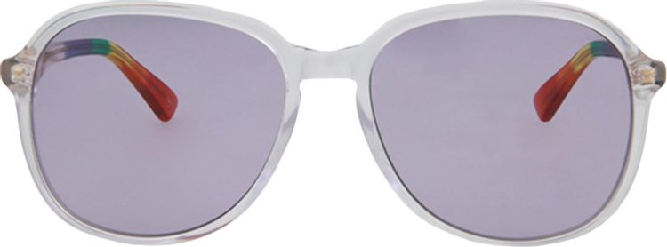 Gucci Round Acetate Sunglasses VioletPurple