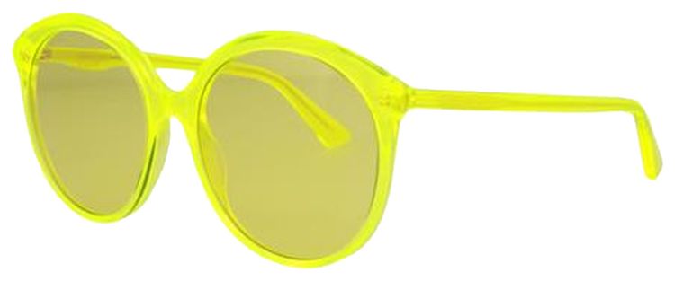 Gucci Round Acetate Sunglasses Yellow
