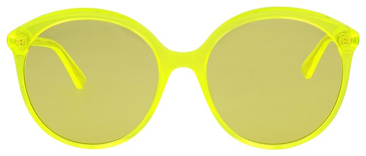 Gucci Round Acetate Sunglasses Yellow