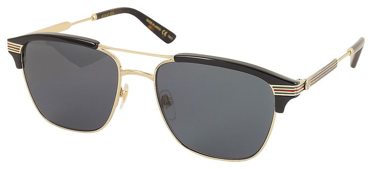 Gucci Square Frame Metal Sunglassses Gold
