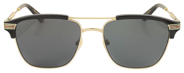 Gucci Square Frame Metal Sunglassses Gold