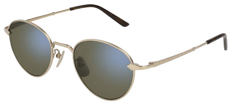 Gucci Round Titanium Sunglasses Gold