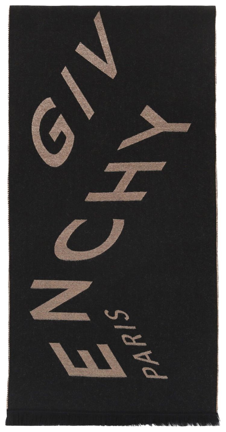 Givenchy Chevron Logo Scarf Black