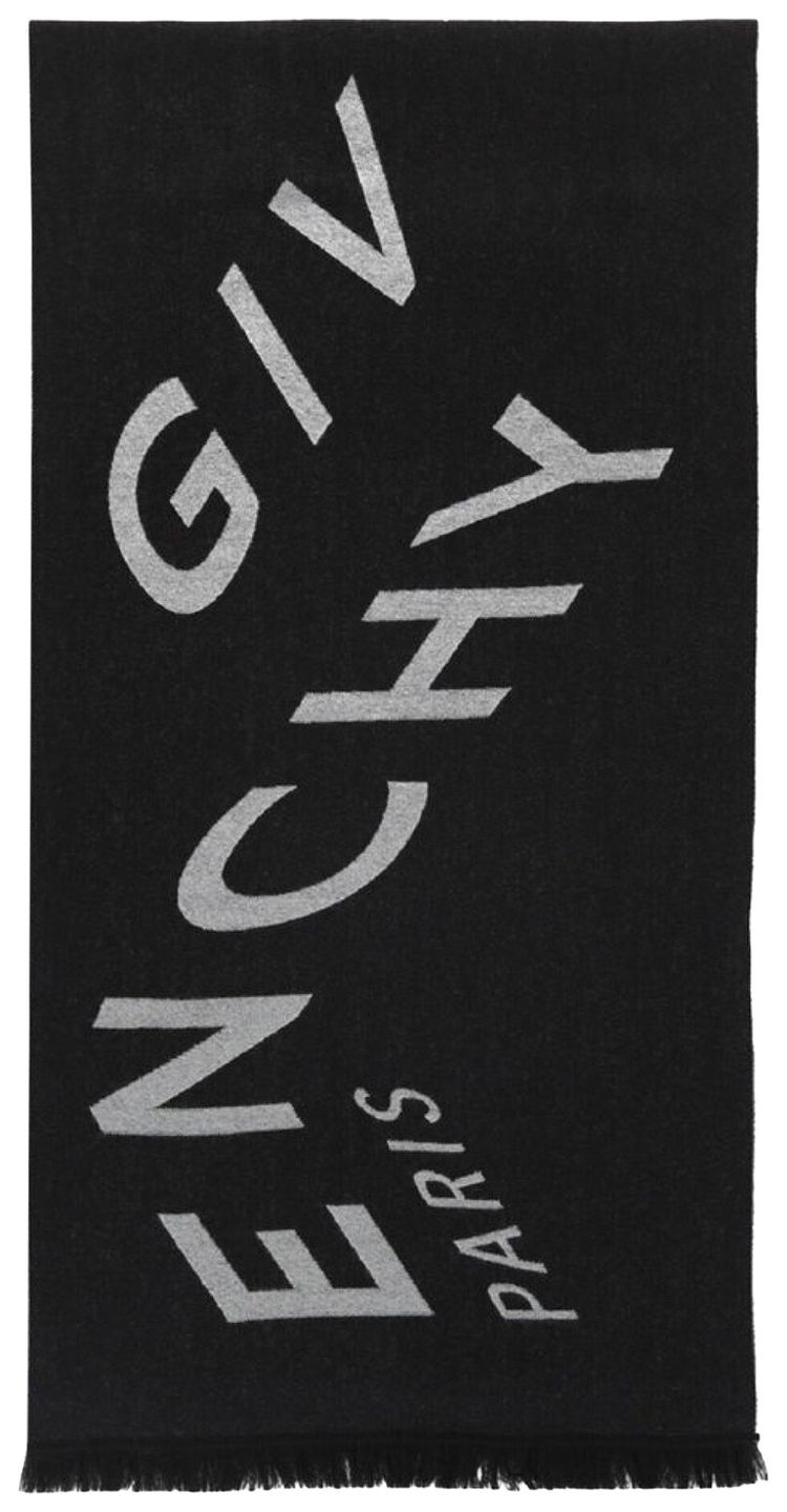 Givenchy Chevron Logo Scarf Black