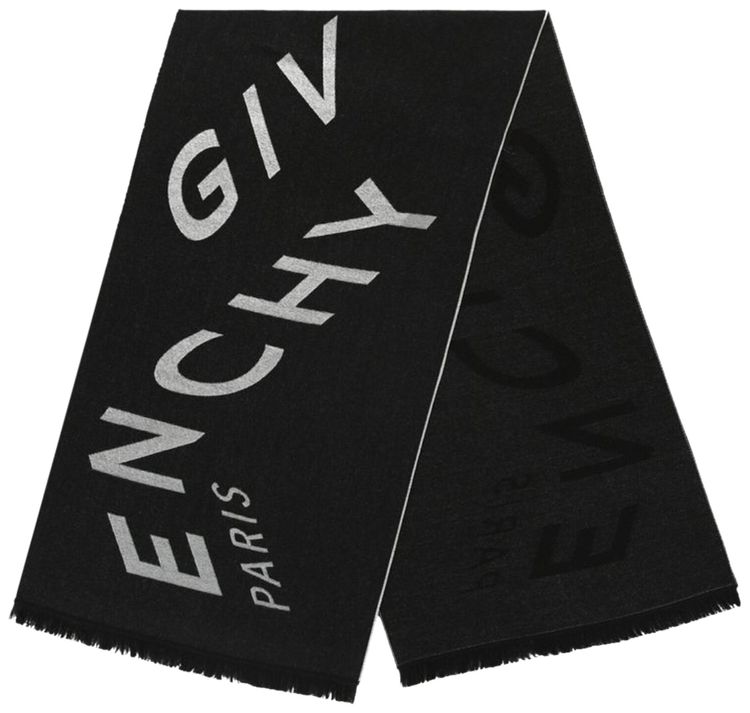 Givenchy Chevron Logo Scarf Black