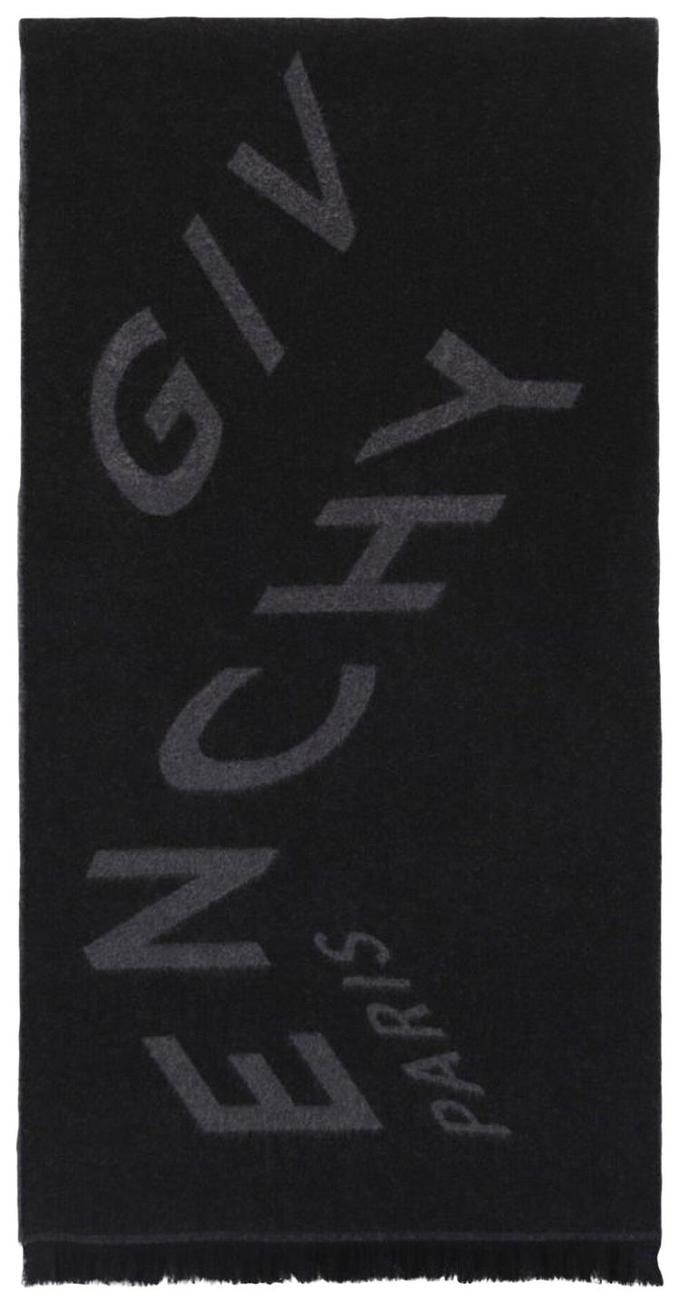 Givenchy Chevron Logo Scarf Black