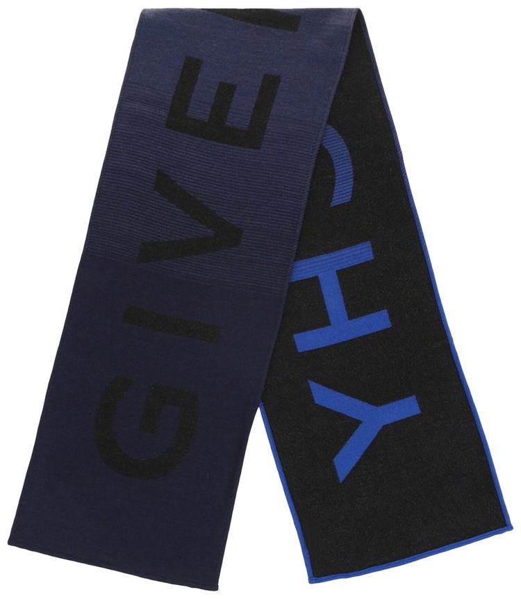 Givenchy Degrade Logo Scarf Blue