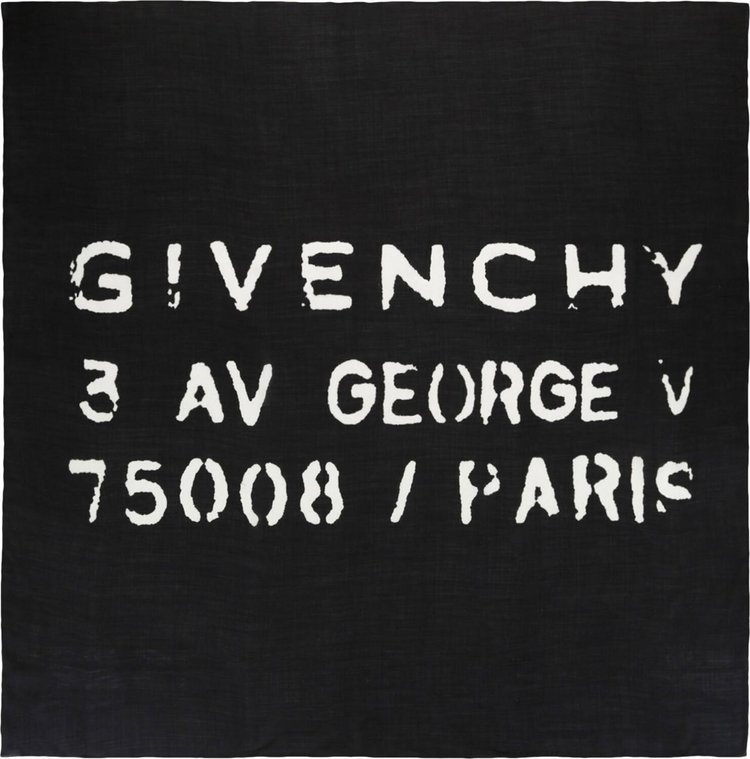 Givenchy Address Logo Scarf 'Black'