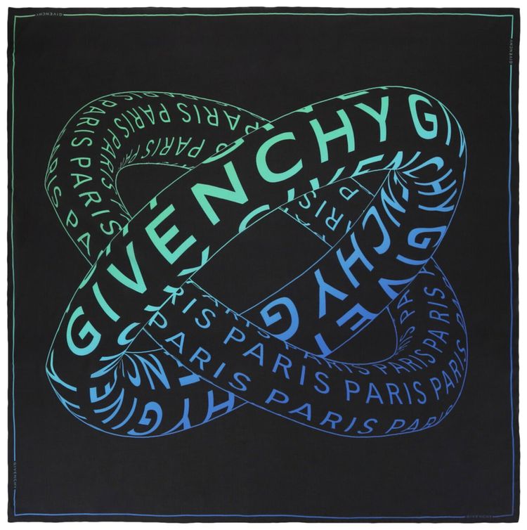 Givenchy Logo Rings Scarf Black