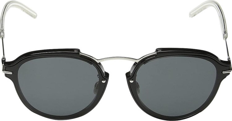 Dior Round Frame Metal Sunglasses 'Silver'