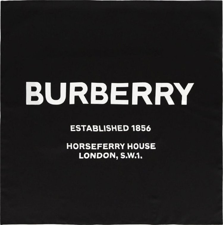 Burberry Horseferry Print Silk Scarf 'White'