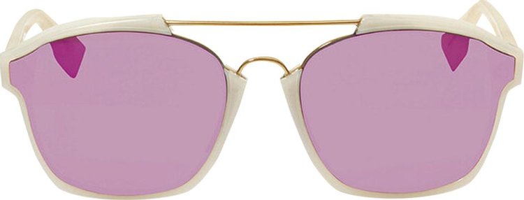 Dior Square Frame Acetate Sunglasses 'White'