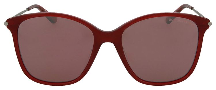 Bottega Veneta Square Frame Metal Sunglasses Red