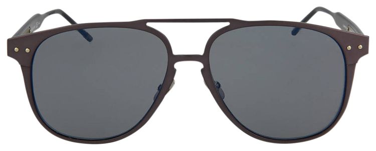 Bottega Veneta Aviator Style Aluminium Sunglasses Blue
