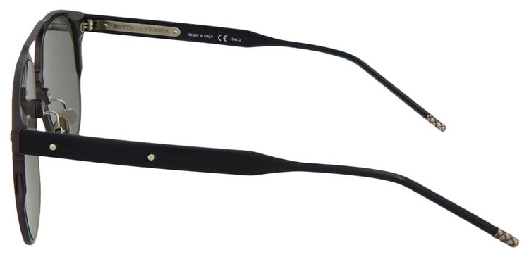 Bottega Veneta Aviator Style Aluminium Sunglasses Blue