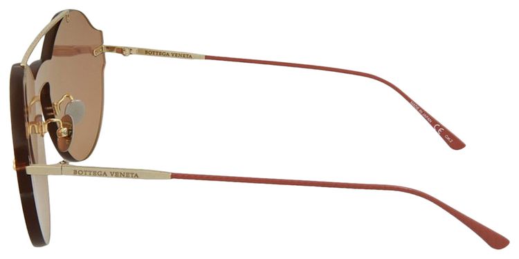 Bottega Veneta Round Frame Nylon Sunglasses Pink