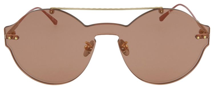 Bottega Veneta Round Frame Nylon Sunglasses Pink