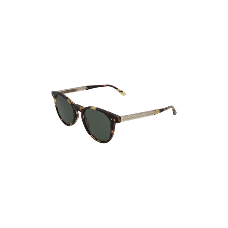 Bottega Veneta Round Frame Acetate Sunglasses Brown