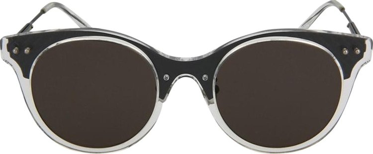 Bottega Veneta Round Frame Acetate Sunglasses 'Black'